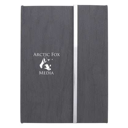 Woodgrain Padfolio With Sticky Notes And Flags