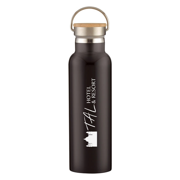 21 Oz. Liberty Stainless Steel Bottle With Wood Lid