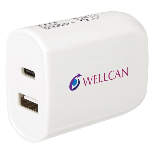 UL Listed 2-In-1 USB Type-C Wall Adapter