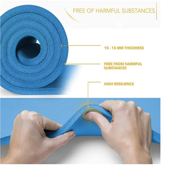Non-Slip Yoga Mat with Carrying Strap