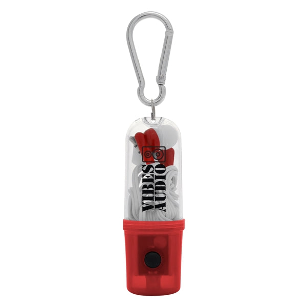 Earbuds With Flashlight Case