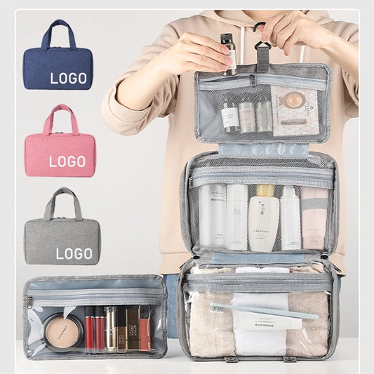 Travel Makeup Cosmetic Toiletry Bag with Hanging Hook