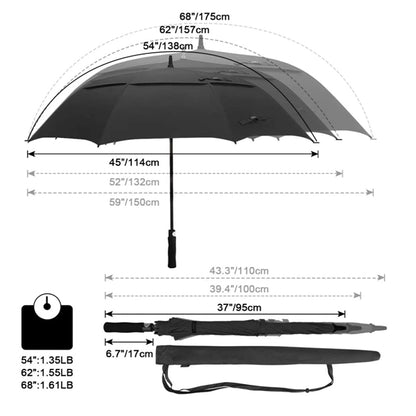 Automatic Open Umbrella with Double Canopy