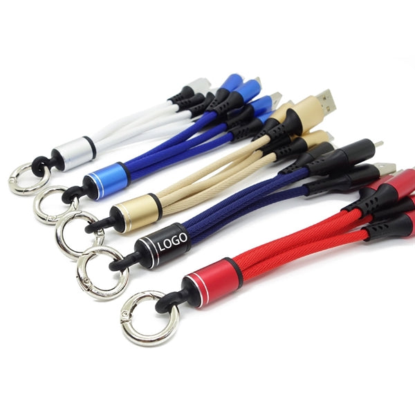 USB Charging Keychain Cord 3in1