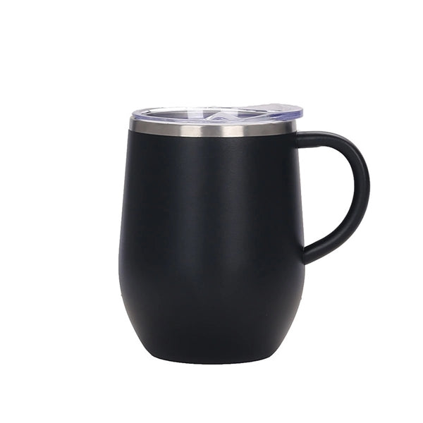 12 oz Stainless Steel Insulated Mug With Handle and Lid