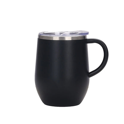 12 oz Stainless Steel Insulated Mug With Handle and Lid