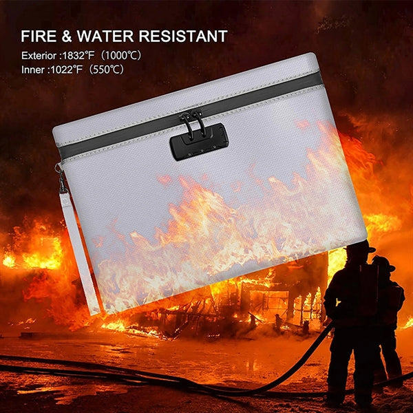 Custom Waterproof and Fireproof Document Bag with Combinatio