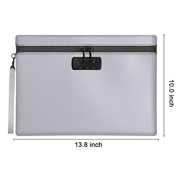 Custom Waterproof and Fireproof Document Bag with Combinatio
