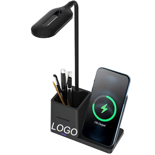 Wireless Charger Lamp with Pen Holder