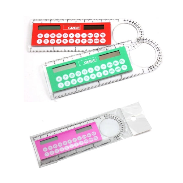 Mini Solar Transparent Ruler Calculator with Magnifier