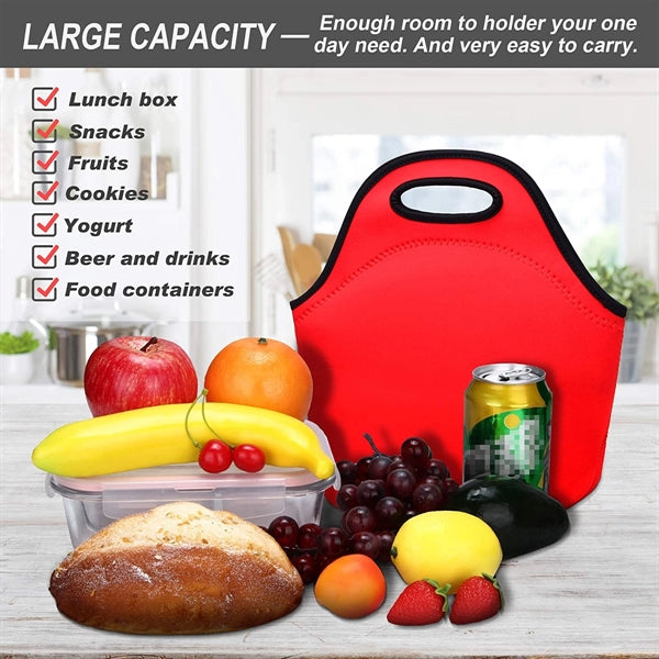 Neoprene Insulated Lunch Tote Bags