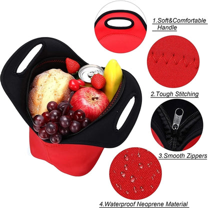 Neoprene Insulated Lunch Tote Bags