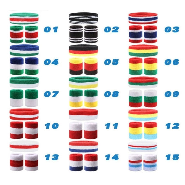 Sports Headband Wristband Set