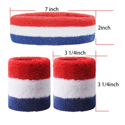 Sports Headband Wristband Set
