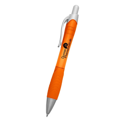 Rio Ballpoint Pen With Contoured Rubber Grip