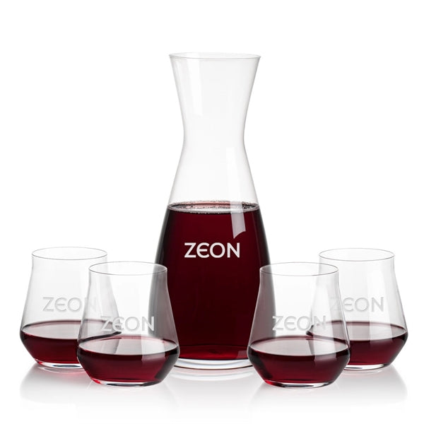 Portofino Carafe & Bretton Stemless Wine