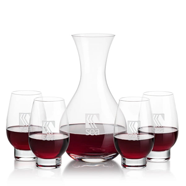 Adelita Carafe & Glenarden Stemless Wine