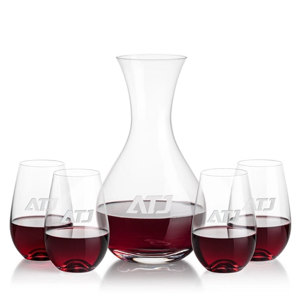 Adelita Carafe & Boston Stemless Wine
