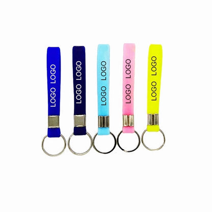 Silicone wristband keychain key tag