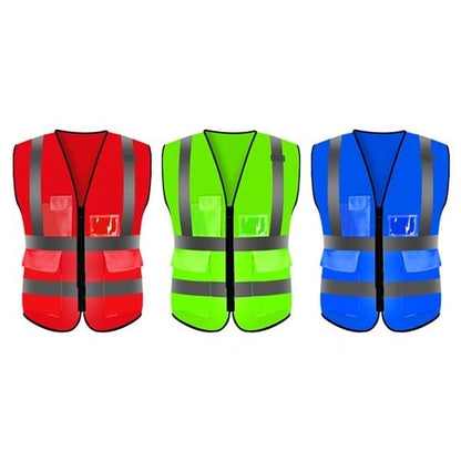 Safety Reflective Vest With Pockets and Zipper