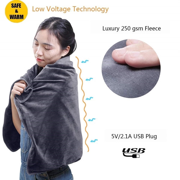 Usb Electric Heated Blanket Throw