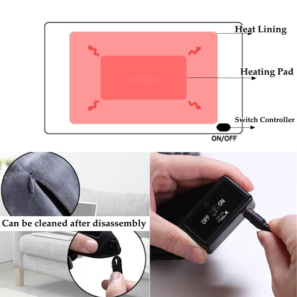 Usb Electric Heated Blanket Throw
