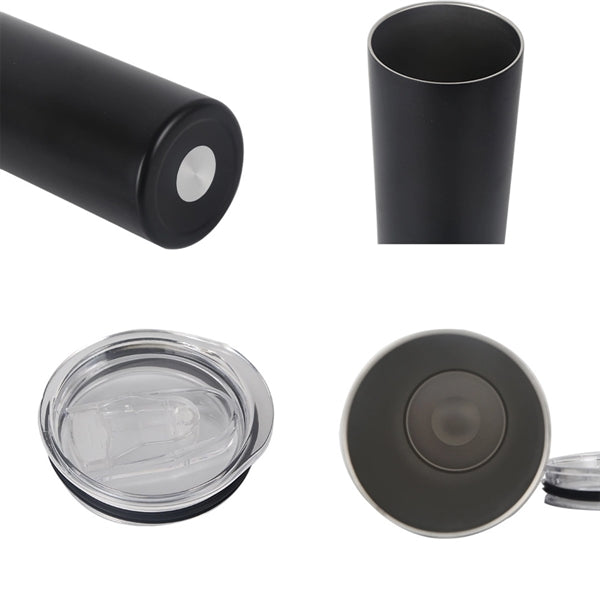 20 oz Stainless Steel Skinny Tumbler With Lids And Straws
