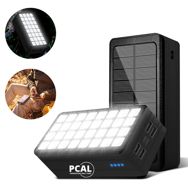 50,000 mAh Solar Wireless Charging Bank With Flashlight
