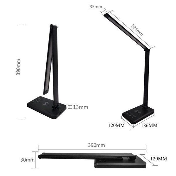 Study LED Desk Lamp with USB Charging Port and Calendar