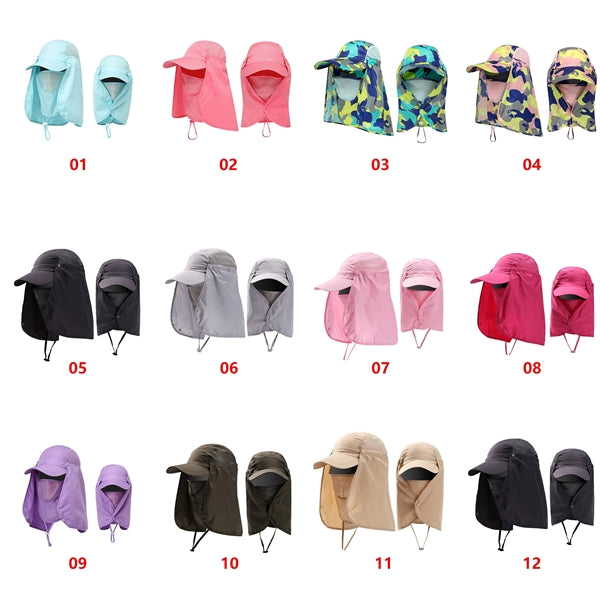 Multifunctional Fishing Hat With Neck & Face Flap Cover