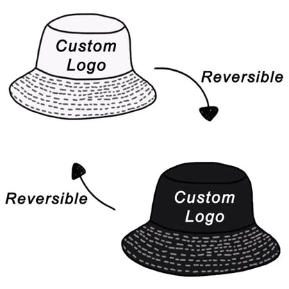 Reversible Embroidery Fisherman Bucket Hat