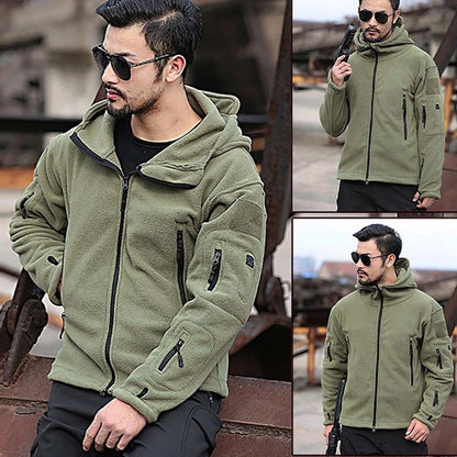 Fleece Military Tactical Jacket Hoodie