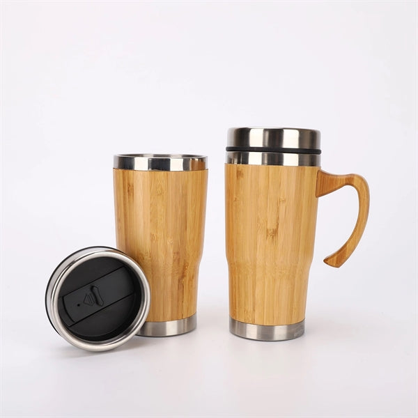 Stainless Steel Bamboo Tumbler