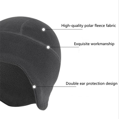 Fall Winter Polar Fleece Hat Double-Layer Lengthened Ear cap