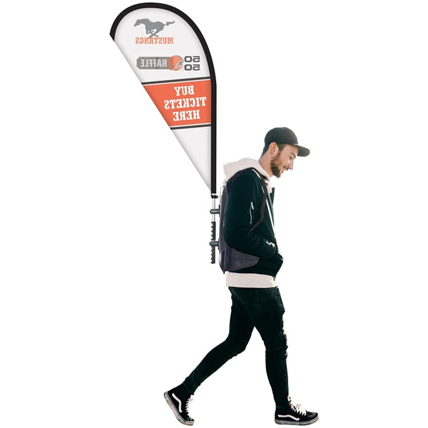 Basic Single Reverse Teardrop Backpack Flag Kit