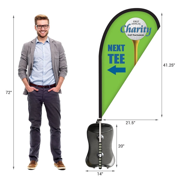 Basic Double Sided Teardrop Backpack Flag Kit