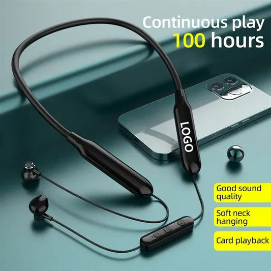 Wireless Bluetooth Neckband Headphones Mic Sports Earbuds