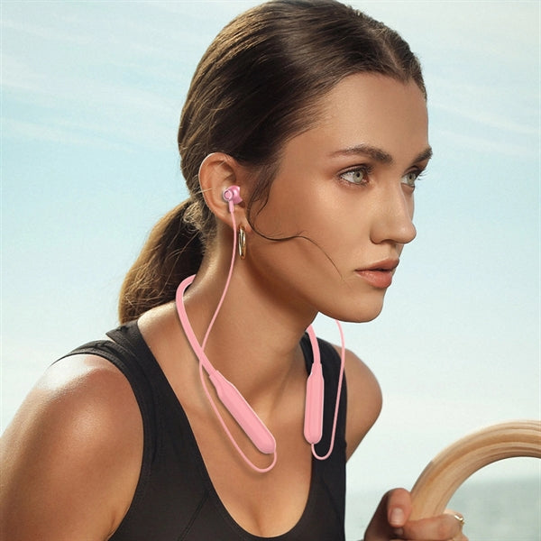 Wireless Bluetooth Neckband Headphones Mic Sports Earbuds