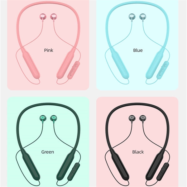 Wireless Bluetooth Neckband Headphones Mic Sports Earbuds