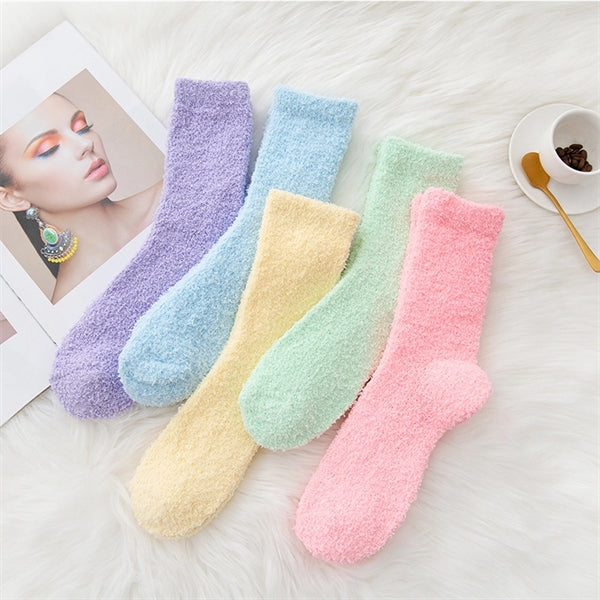Plush Slipper Socks Women