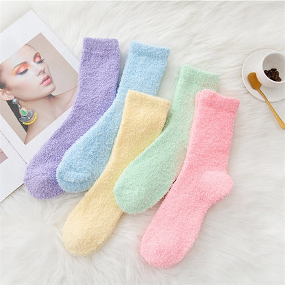Plush Slipper Socks Women