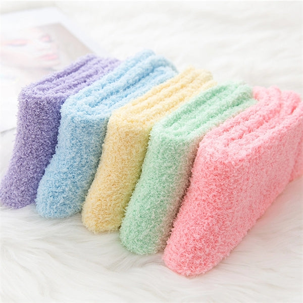 Plush Slipper Socks Women