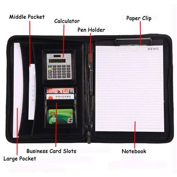 Business Padfolio with Calculator and Writing Pad