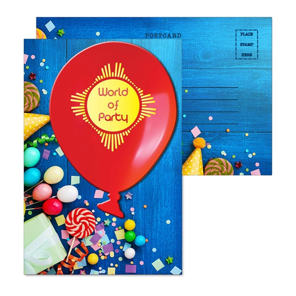 Post Card with Full Color Balloon Coaster