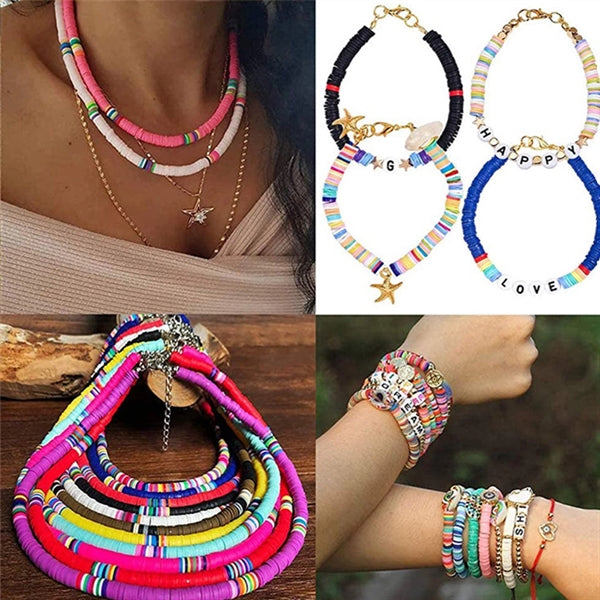 4000pcs Clay Beads for Jewelry Bracelet DIY Craft Kit