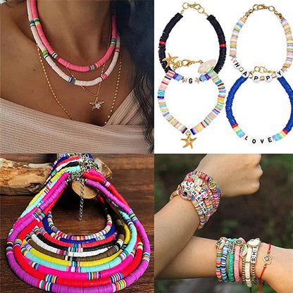 4000pcs Clay Beads for Jewelry Bracelet DIY Craft Kit
