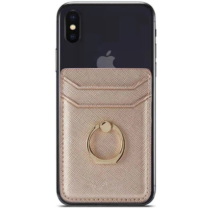 Card Holder with Metal Ring Phone Stand