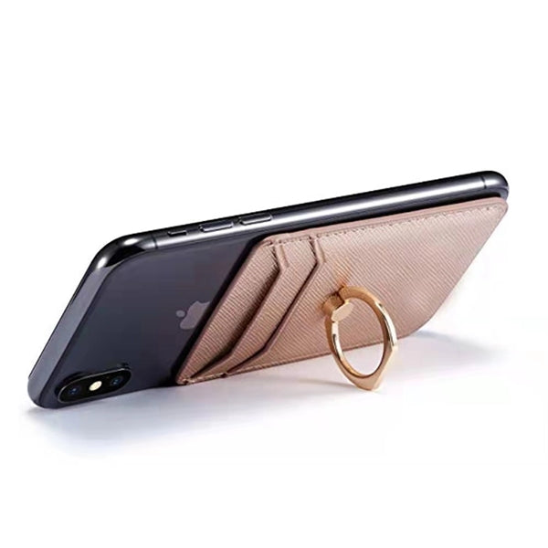 Card Holder with Metal Ring Phone Stand