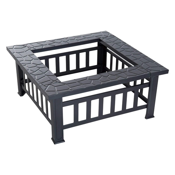 3 in 1 Metal Square Patio Firepit