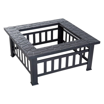 3 in 1 Metal Square Patio Firepit